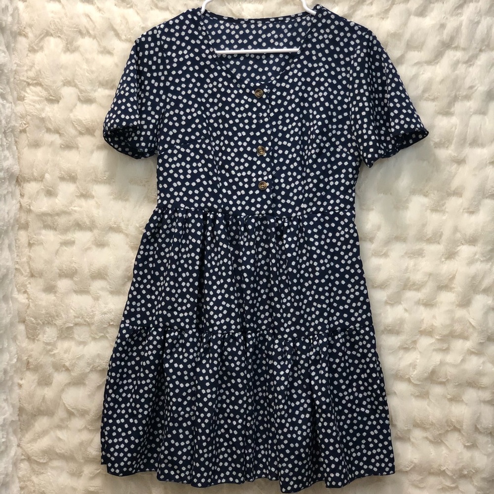 Blue Flowered Dress